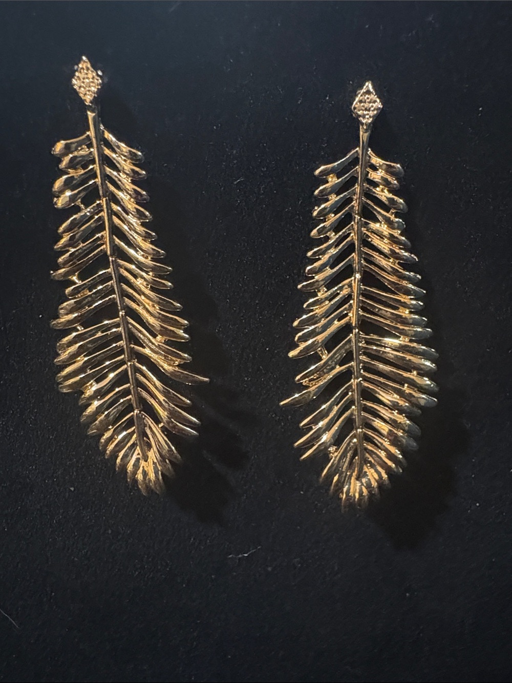 Gold Leaf Drop Earrings - Elegant Women’s Jewelry